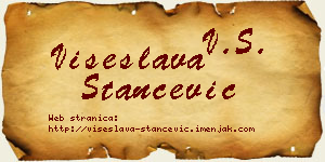 Višeslava Stančević vizit kartica